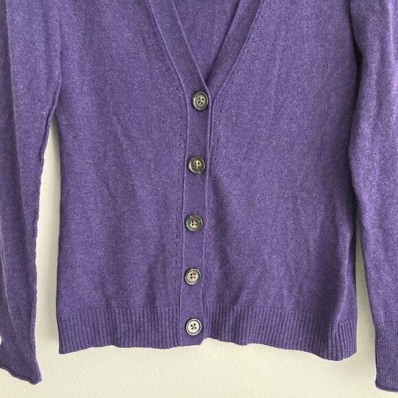 Banana Republic Womens Purple Button Front Wool Blend Cardigan Size XS - Picture 3 of 8